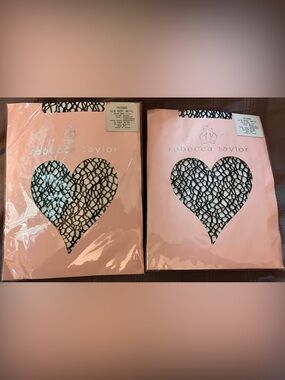 Rebecca Taylor Black Fishnets Pantyhose sz M-L GOTH Web  2pkgs made in Japan NEW